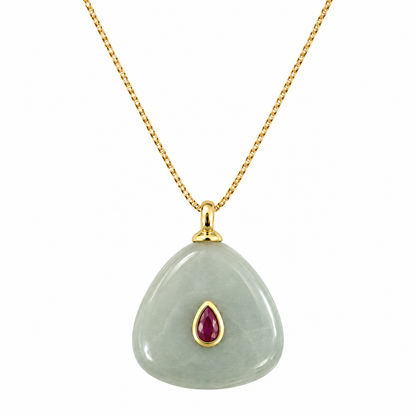 Collar triángulo jade