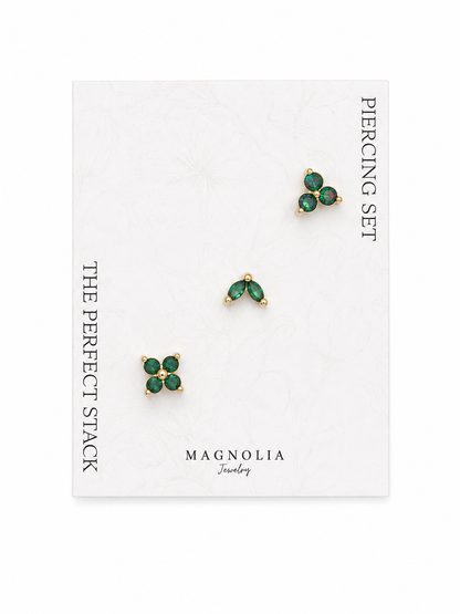Piercing set esmeralda