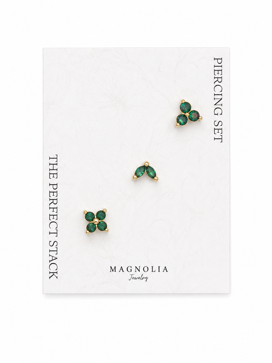 Piercing set esmeralda