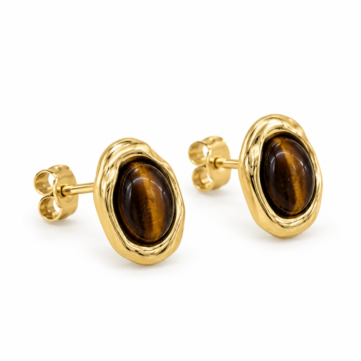 Aretes ojo de tigre