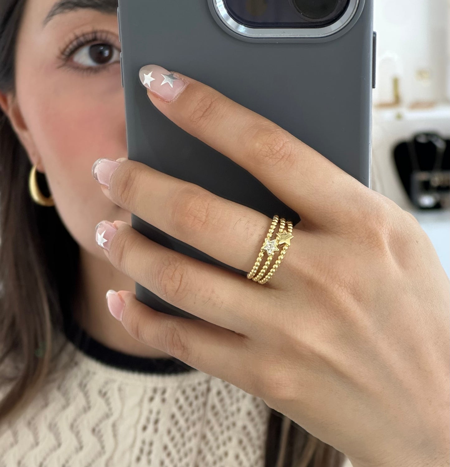 Anillo estrella doble