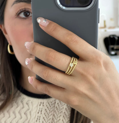 Anillo estrella doble