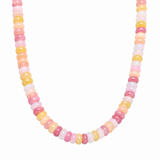 Collar piedra ágata multicolor