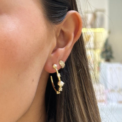 Media arracada perlas