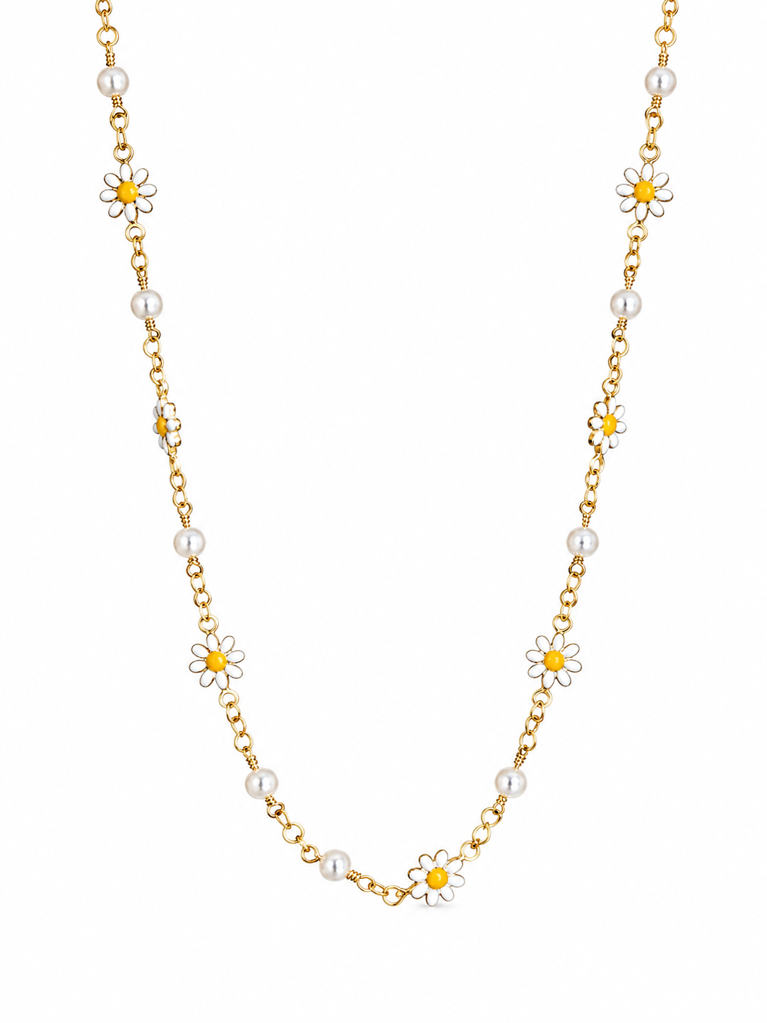 Collar margaritas blancas