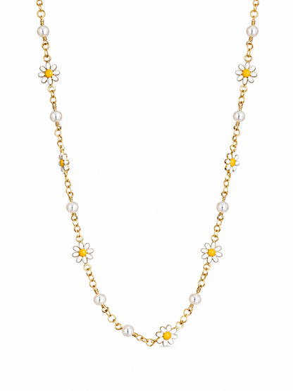 Collar margaritas blancas