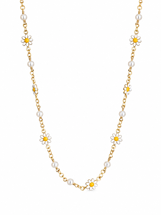 Collar margaritas blancas