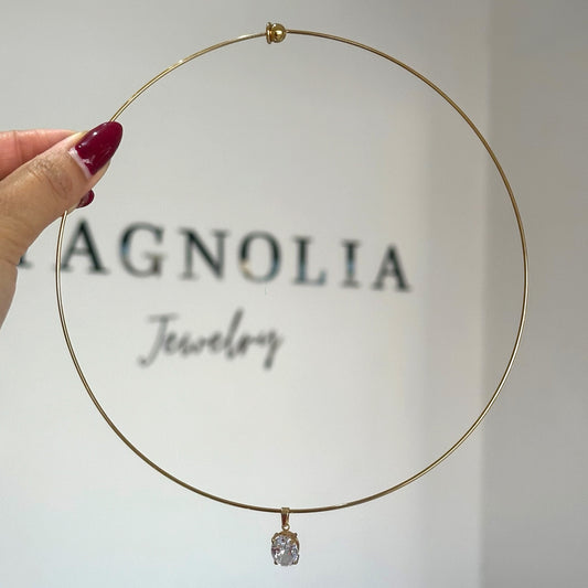 Choker rígido zirconia oval