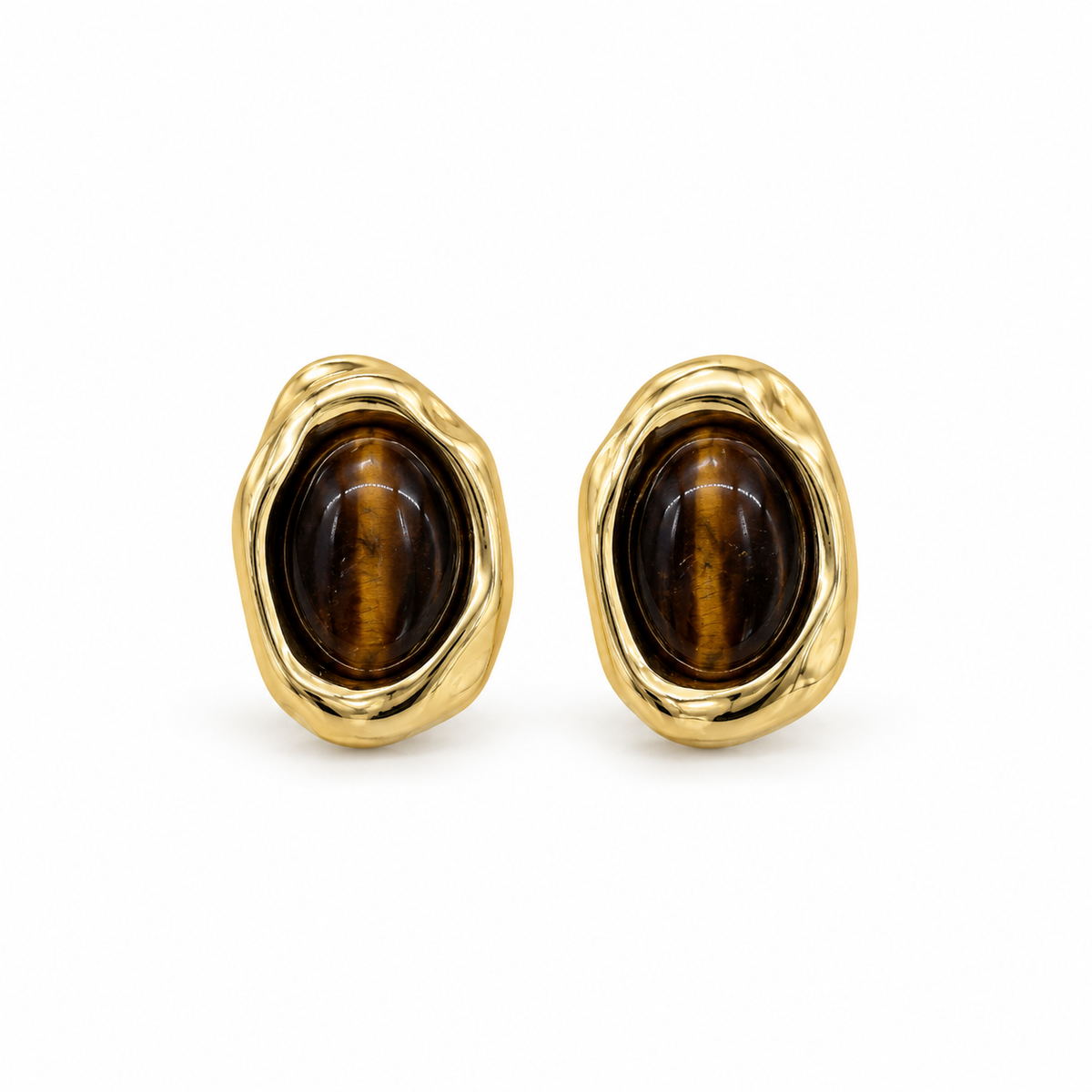 Aretes ojo de tigre
