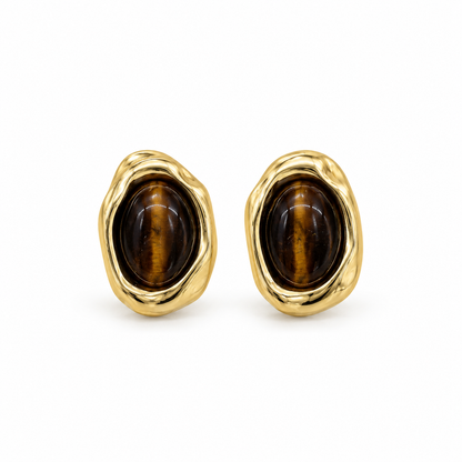 Aretes ojo de tigre