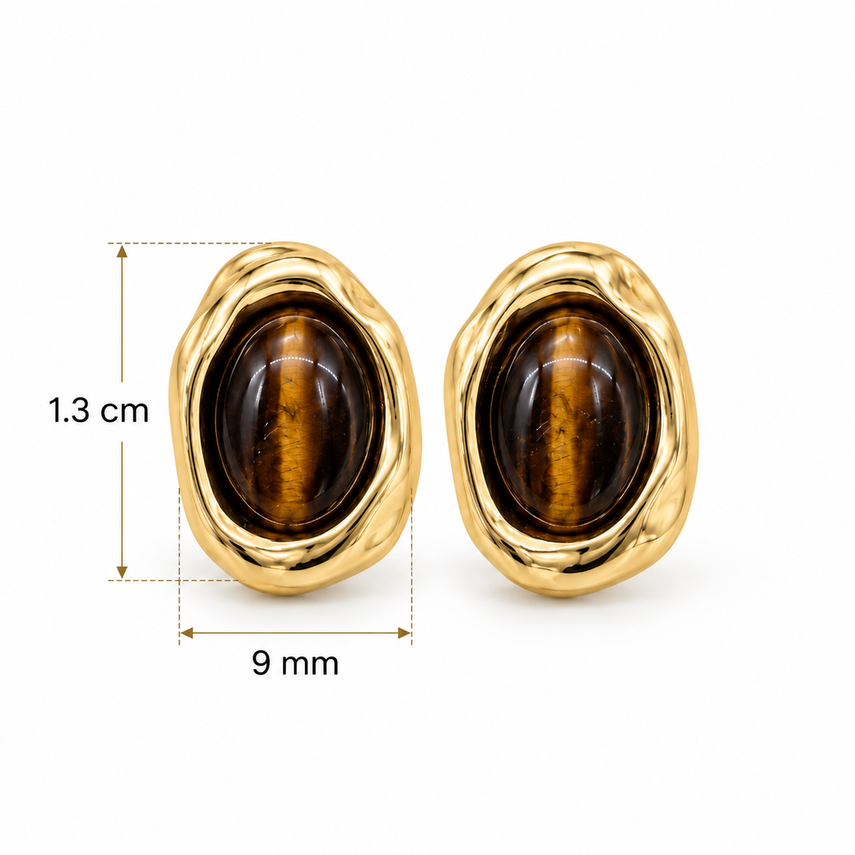Aretes ojo de tigre