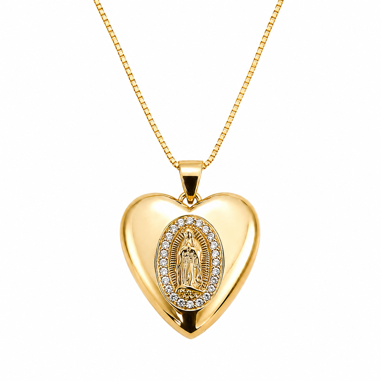 Relicario corazón Virgen
