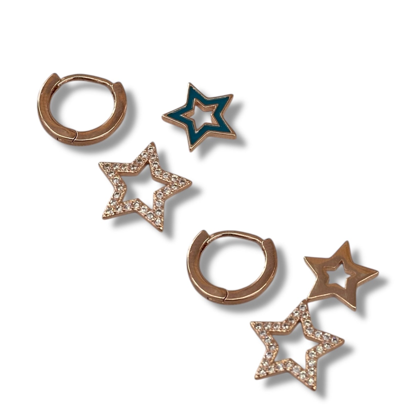 Arracadas doble estrella