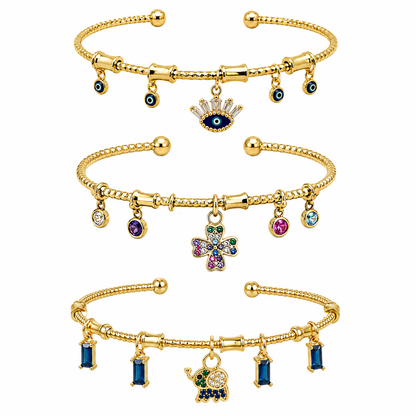 Pulsera rígida dijes
