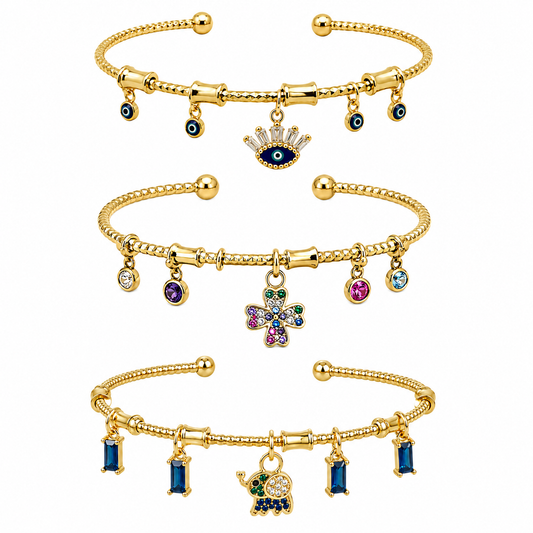 Pulsera rígida dijes