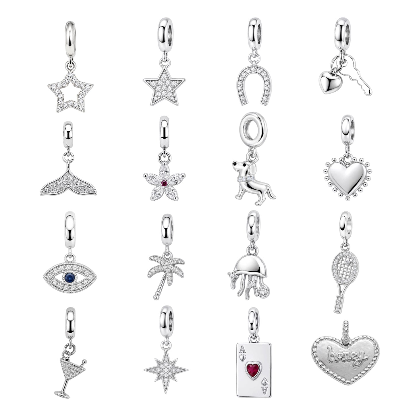 Charms plateados
