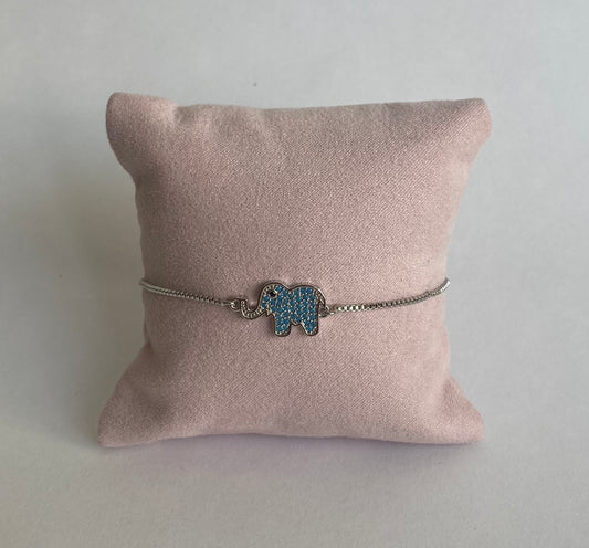 Pulsera elefante celeste
