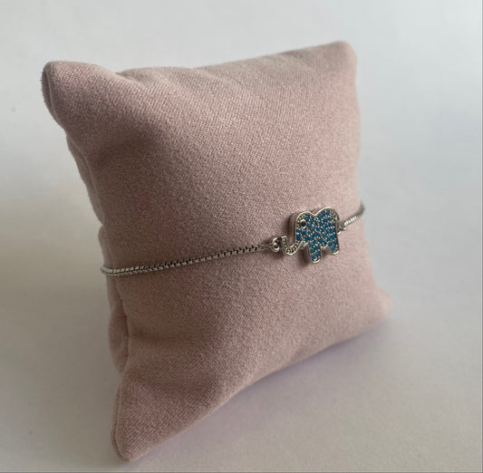 Pulsera elefante celeste
