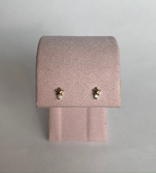 Mini studs estrella c/zirconia