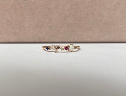 Anillo piedras ópalo