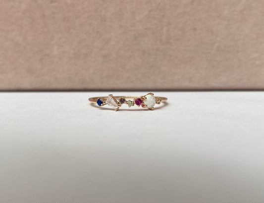 Anillo piedras ópalo