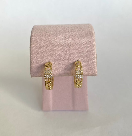 Arracadas chain zirconia
