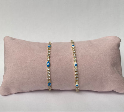 Pulsera ojos zirconia