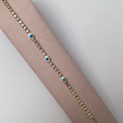Pulsera ojos zirconia