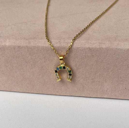 Collar herradura rainbow