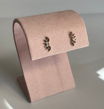 Studs abanico lila