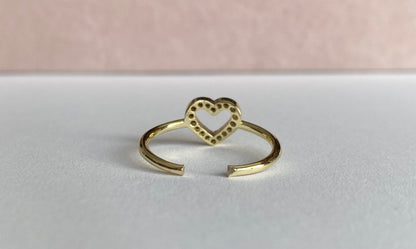 Anillo corazón hueco