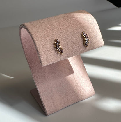 Studs abanico lila