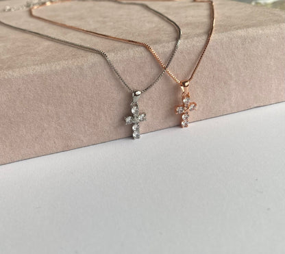 Collar Elizabeth rosegold y plateado