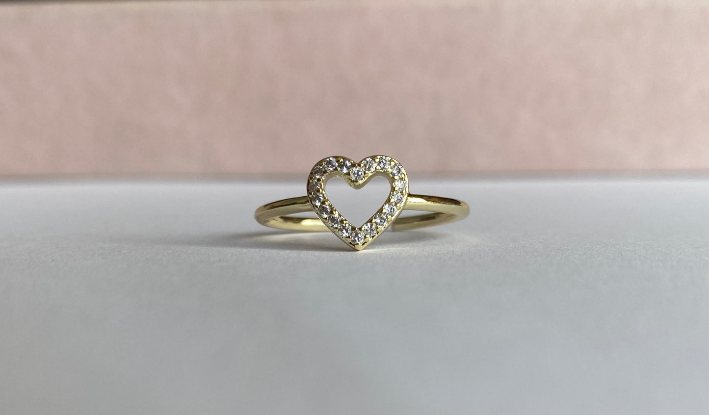 Anillo corazón hueco