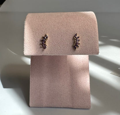 Studs abanico lila