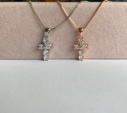 Collar Elizabeth rosegold y plateado