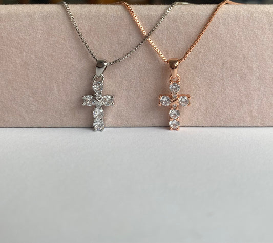 Collar Elizabeth rosegold y plateado