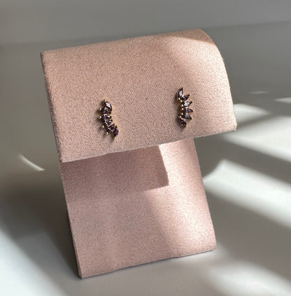 Studs abanico lila