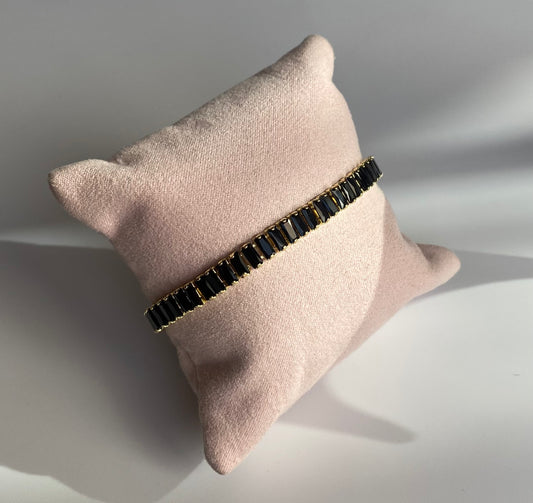 Pulsera baguette negro
