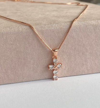 Collar Elizabeth rosegold y plateado