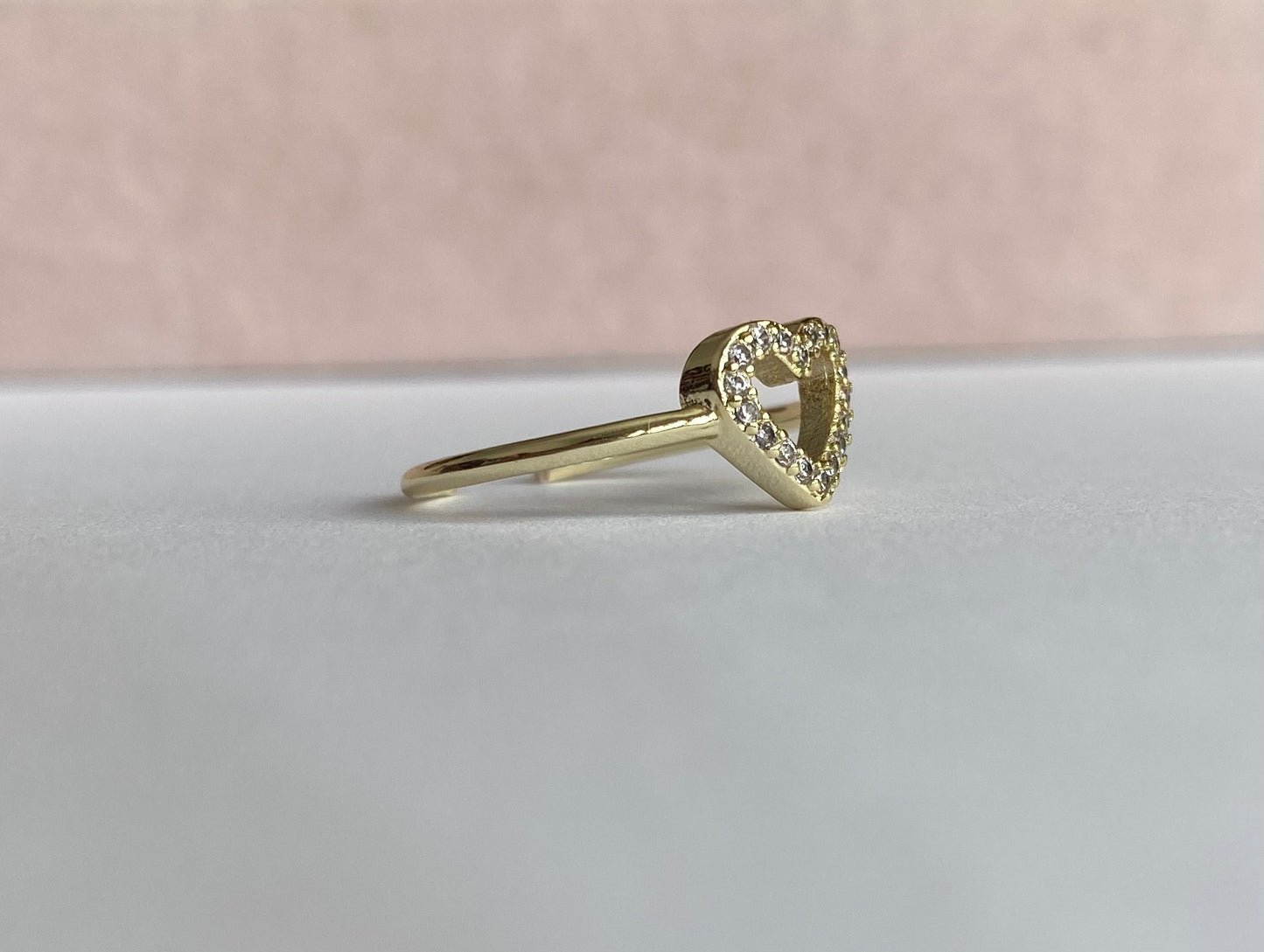 Anillo corazón hueco