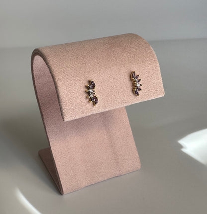 Studs abanico lila